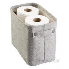 MetroDecor mdesign Boîte de rangement en coton pour le bain pour magazines  papier toilette  serviettes – Grand  Gris clair - B01BLQ58XU